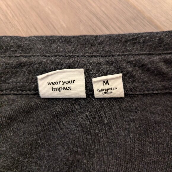 Men's Tentree Grey Charcoal Polo - Picture 5 of 7